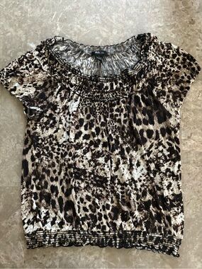leopard print y2k blouse